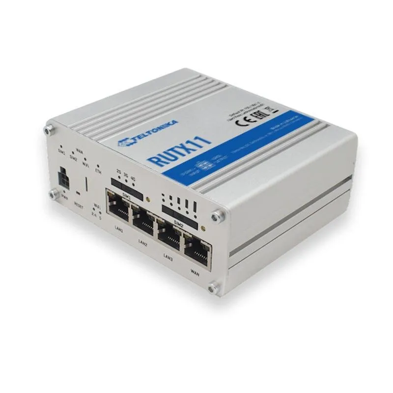 Router Teltonika Networks RUTX11 4G LTE Wi-Fi 5 867 Mbps Dual Band Ethernet