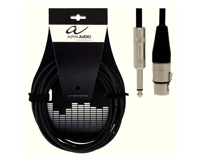 Cabo microfone Alpha Audio 190575 xlrF/jackM 3mt