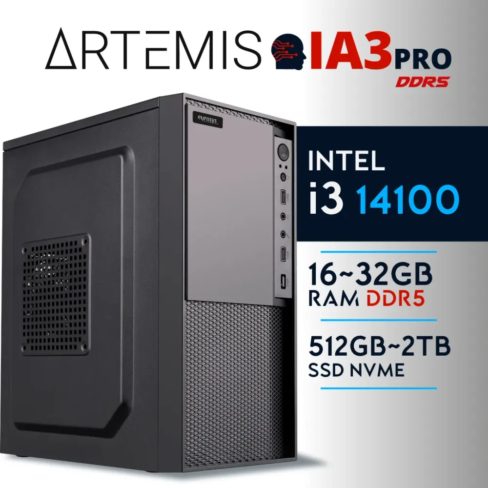 PC Gaming ARTEMIS-IA3PRO - I3 14100 | Intel UHD 730 | 16GB | SSD 512