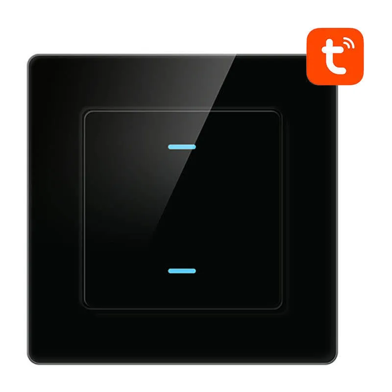 Interruptor Inteligente N-TS10-B2 2 Canais WiFi Tuya (Preto) - AVATTO