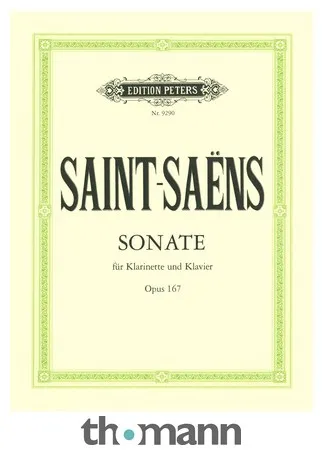 Edition Peters Saint-Saëns Sonate Clarinet