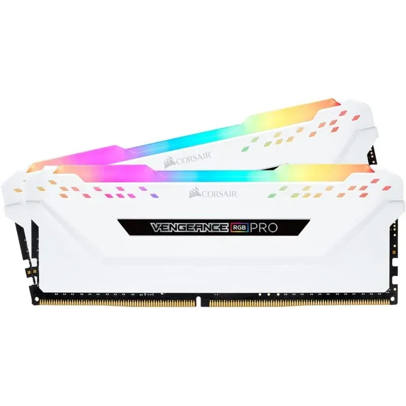 Memória RAM Corsair Vengeance RGB Pro DDR4 3200MHz PC4-25600 32GB 2x16GB CL16 Branca