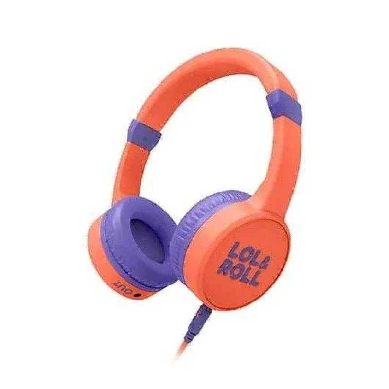 Auriculares Energy Sistem Lol&Roll Pop com fio Jack para crianças com microfone e limitador de volume 85 dB Laranja