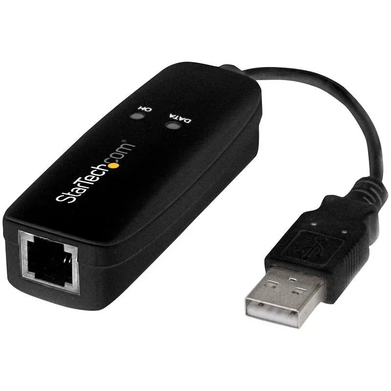 Placa de Rede StarTech.com USB 2.0 56K V.92 Fax Modem Externo Compacto