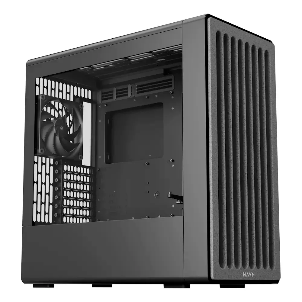 Caixa Extended-ATX HAVN BF 360 Flow Tempered Glass Preta