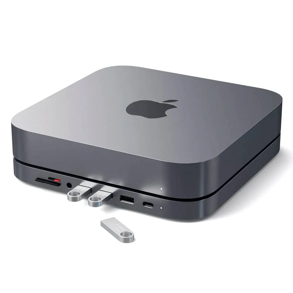Adaptador USB-C Stand & Hub Satechi Aluminum p/ Mac Mini Cinzento Sideral