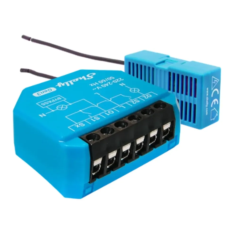 Módulo Interruptor Shelly 2L Gen3 Wi-Fi 2 canais 110-240VAC 200+700W - Sem Neutro