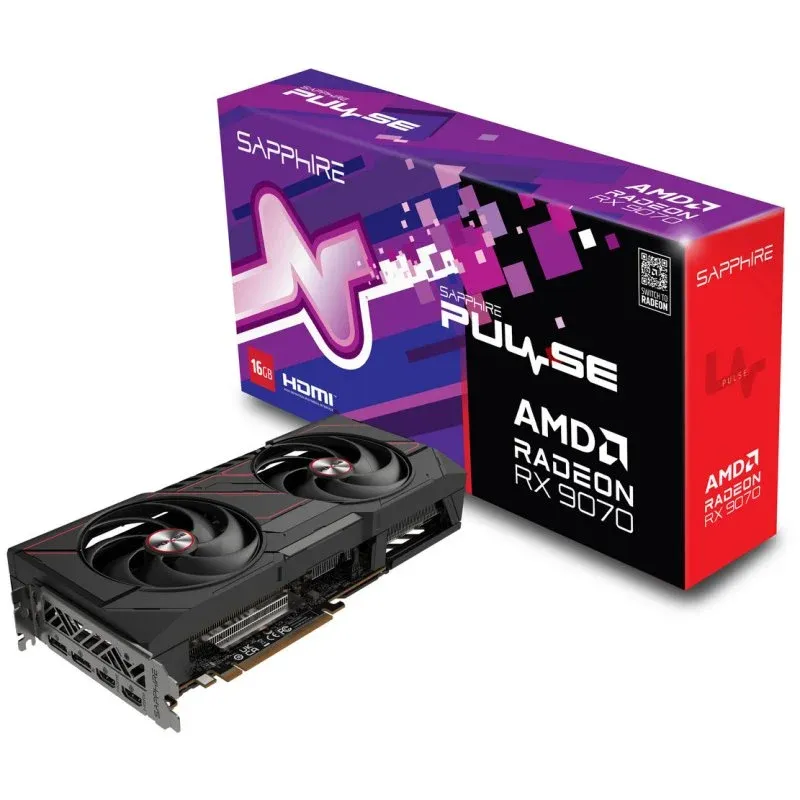 Placa Gráfica Sapphire PULSE AMD RADEON RX 9070 16GB GDDR6 FSR 4
