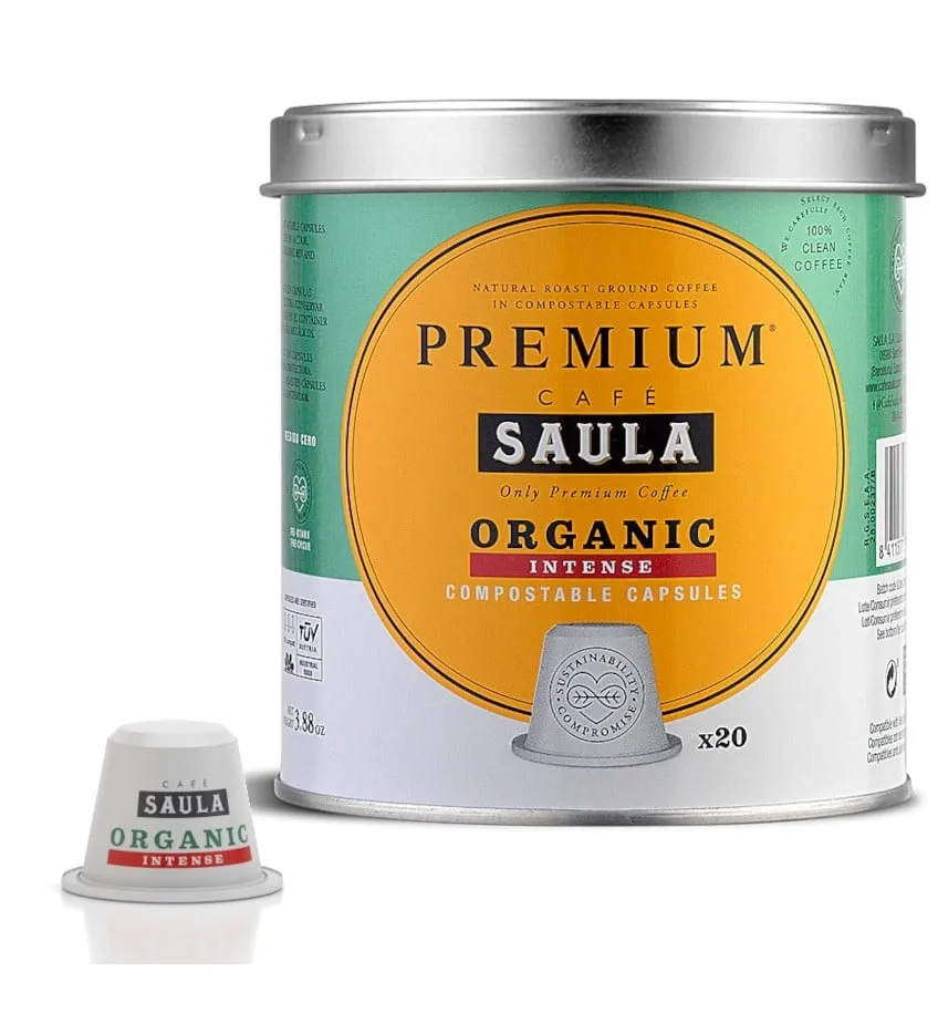 Cápsulas Saula 30338141 Compostável Intenso 20Cap