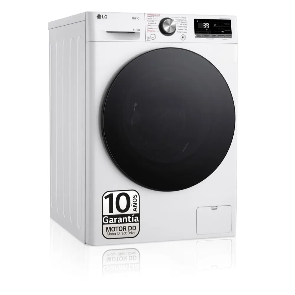 Máquina de Lavar 11kg e Secar Roupa 6kg LG 1400RPM D
