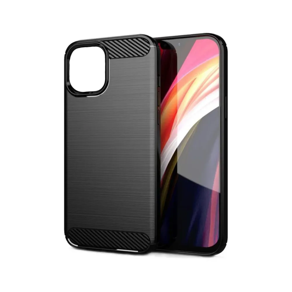 Capa Silicone Forcell Carbon iPhone 14 Plus Preta
