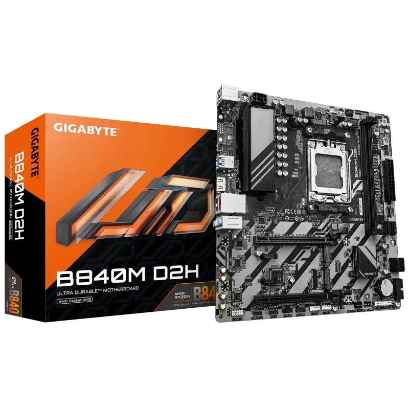 Placa mãe Gigabyte B840 AM5 micro ATX 128 GB DDR5 PCIe 4.0 2,5 GbE Realtek ALC897