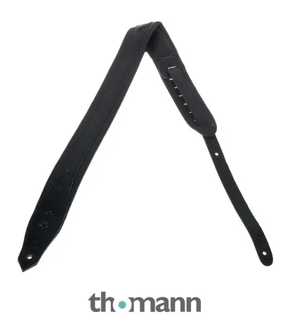 Levys Pad Veg-Tan Leath Strap 2" BK