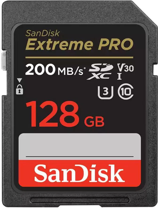 Cartão SanDisk Extreme Pro SDXC UHS-I C10 U3 V30 128GB