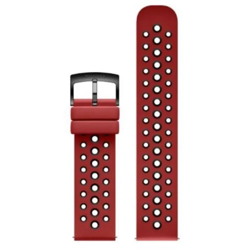 Red and Black Fluoroelastomer Strap