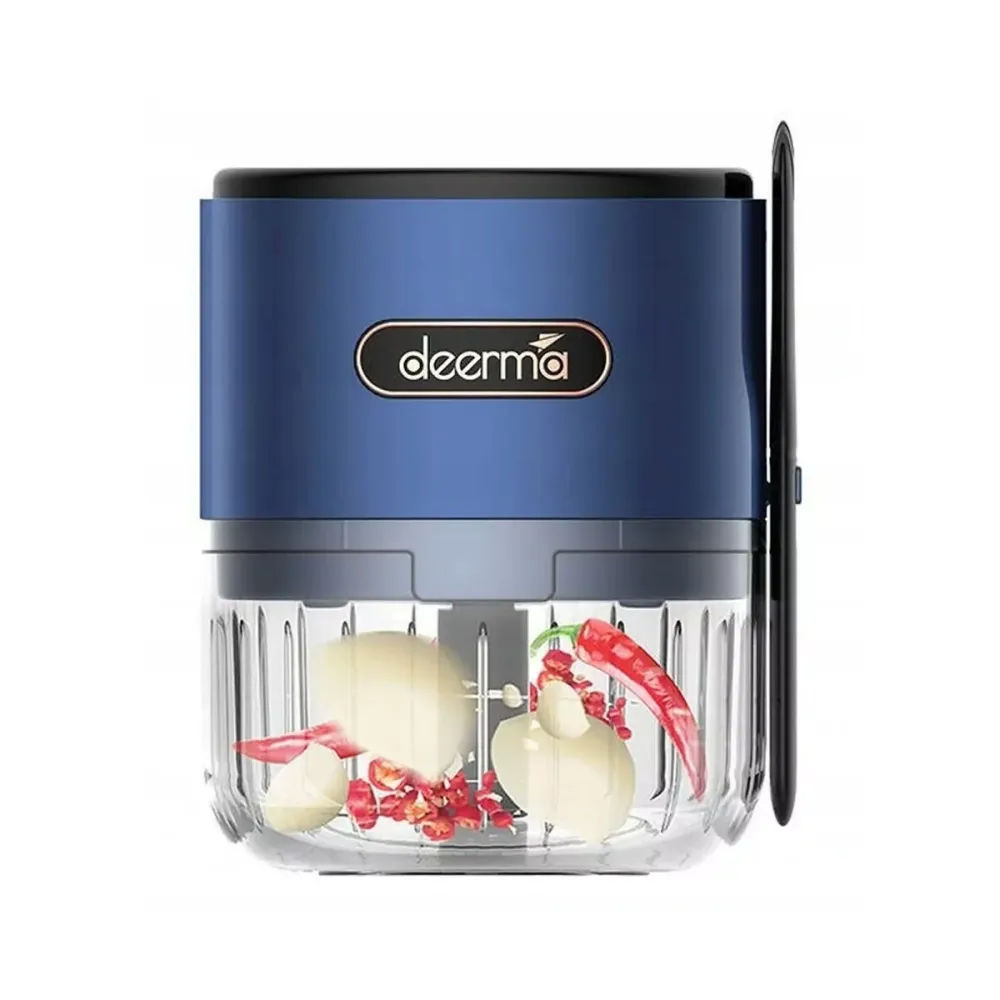 Mini Picadora Elétrica Deerma JS100 40w 150ml Azul