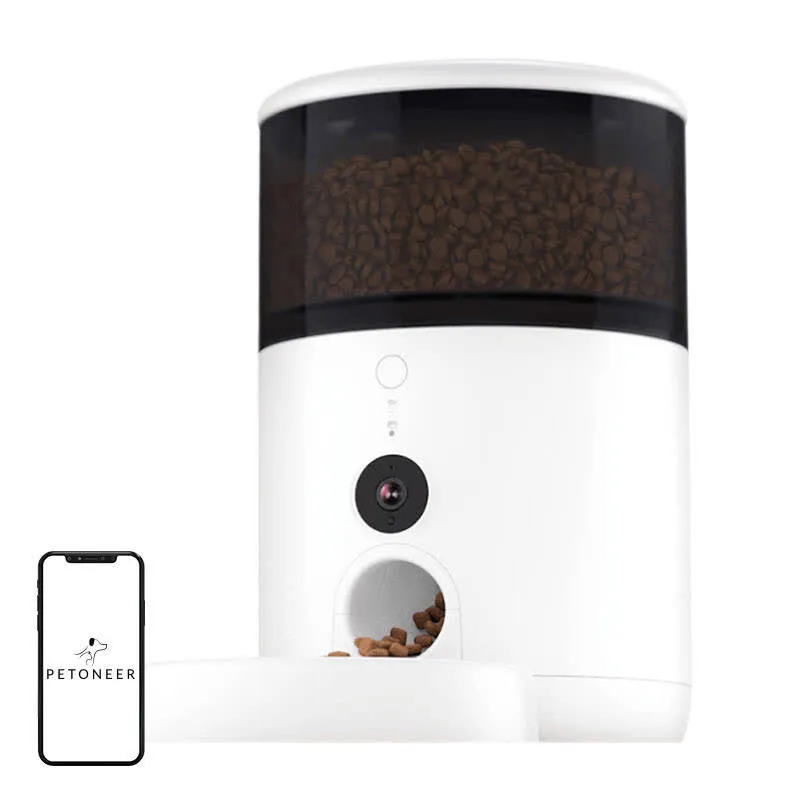 Dispensador Inteligente de Comida NutriVue p/ Animais de Estimação c/ Câmara - PETONEER