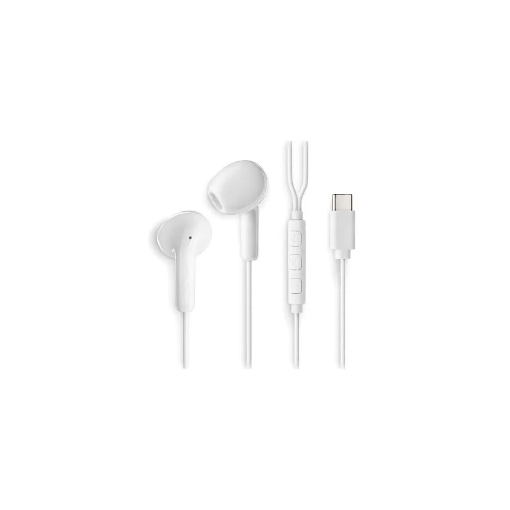Auriculares NGS Cross Glide com Microfone USB Tipo-C Branco