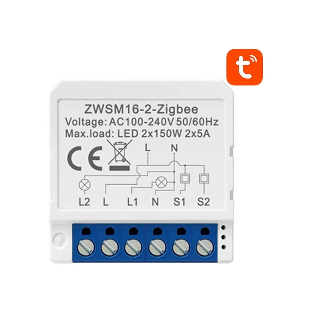 Avatto Interruptor inteligente ZigBee ZWSM16-W2 TUYA