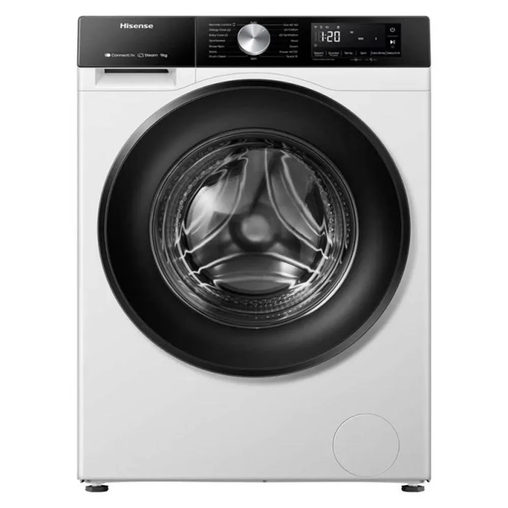 Máquina de Lavar Roupa de Livre Instalação Hisense WF3S9043BW3 9Kg 1400RPM A Branca