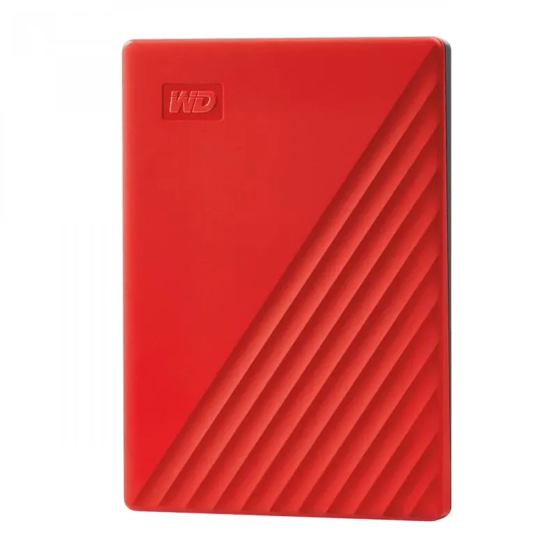 WD My Passport WDBYVG0020BRD - Disco rígido - encriptado - 2 TB - externa (portátil) - USB 3.2 Gen 1 - 256-bits AES - vermelho