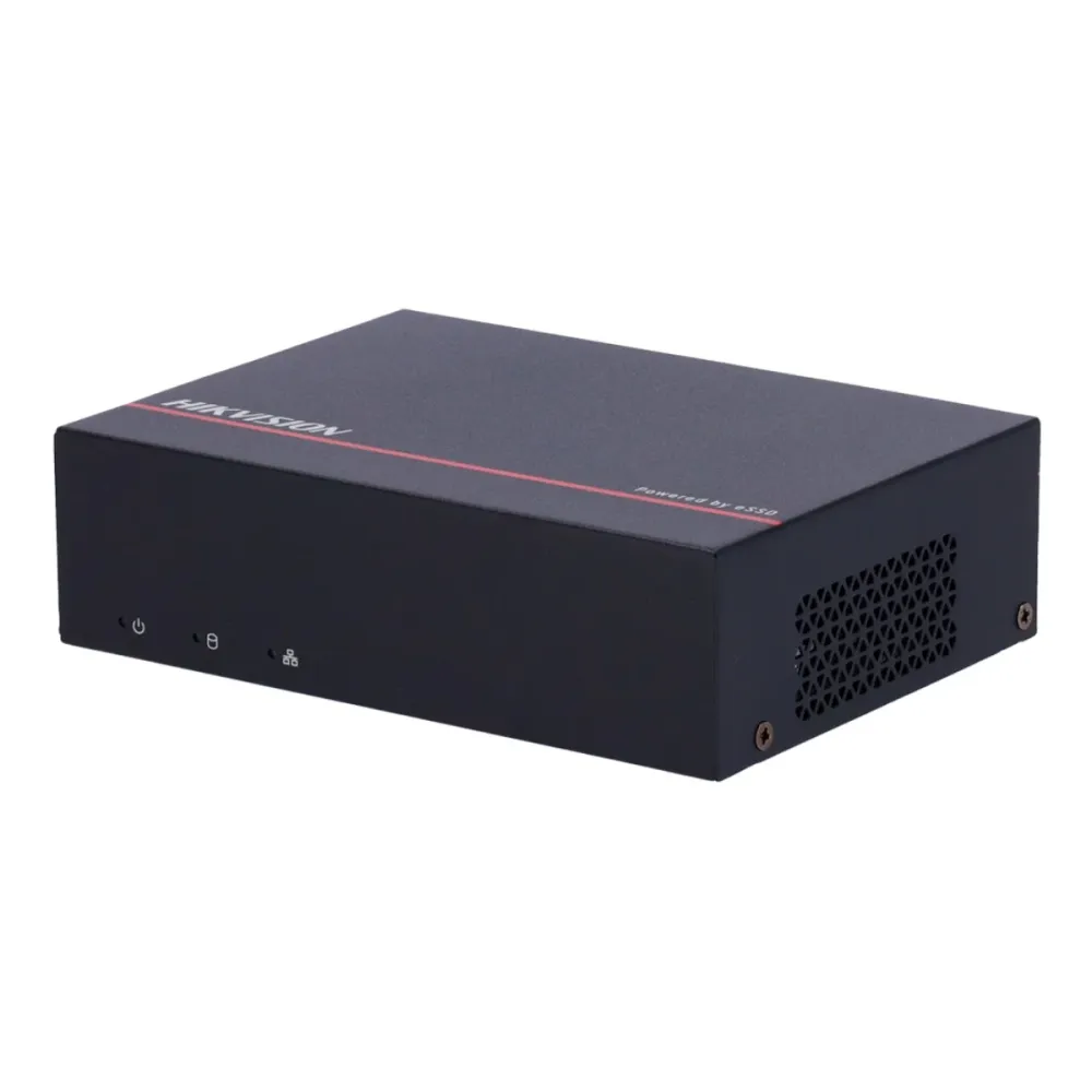 Gravador DVR Hikvision AcuSense 4 Canais 1U H.265 eSSD Preto - iDS-E04HQHI-XD