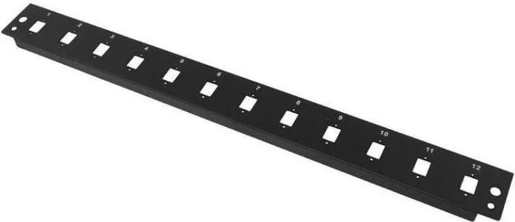 Fiber optic cross-connect panel without front plate, 19" DN-96200-BL-P