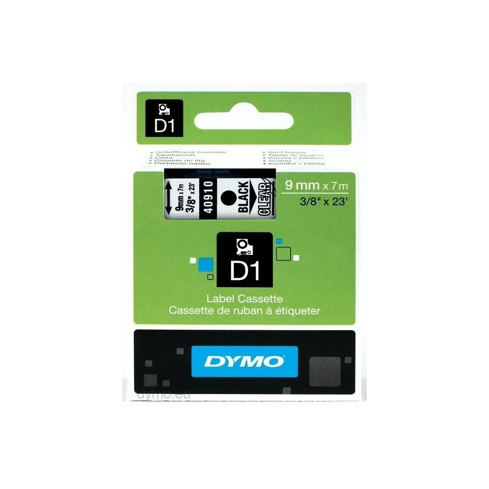 D1 - CINTAS DYMO 9MMX7M NEG/TRANS