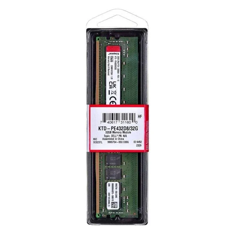 Kingston KTD-PE432D8/32G Memória RAM 32GB DDR4 3200MHz CL22 ECC Registered RDIMM