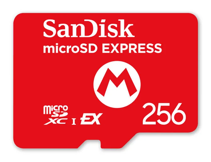 Cartão SanDisk MicroSD Express Nintendo Switch 2 256GB