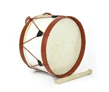 Bombo Tradicional Adamastor PLX13 Branco/Aro Vermelho 33cm