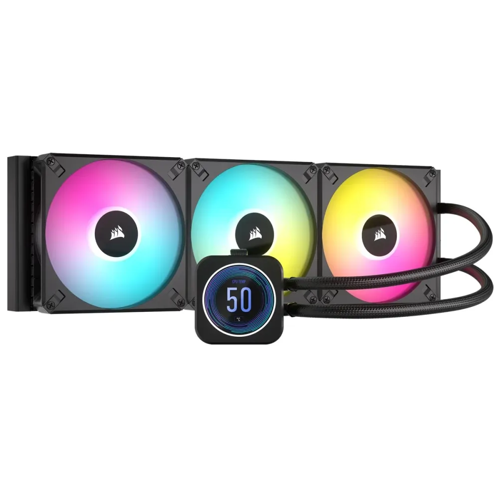 Water Cooler CPU Corsair iCUE H170i Elite LCD XT RGB 420mm Preto