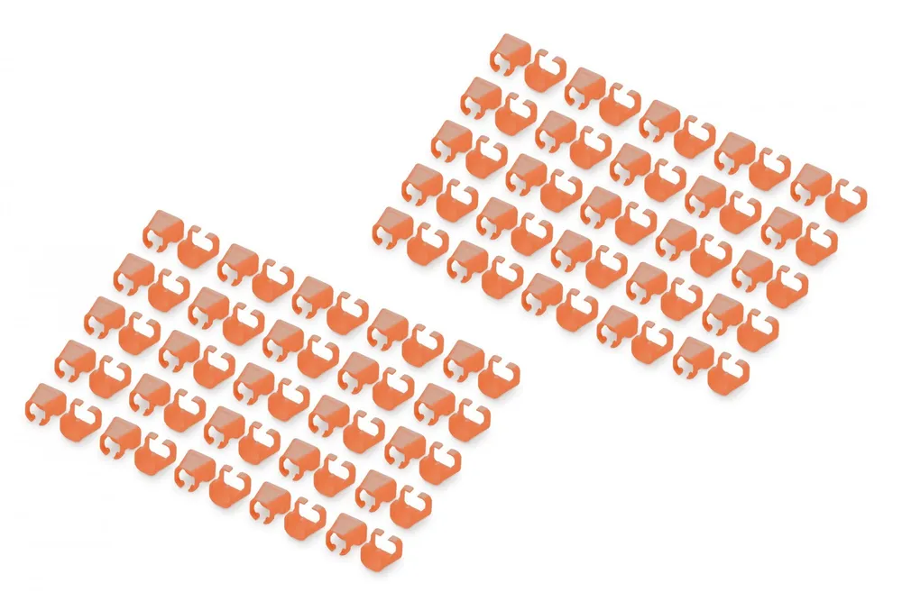 Clipe colorido para conector RJ45, laranja, embalagem com 100 A-CC-O