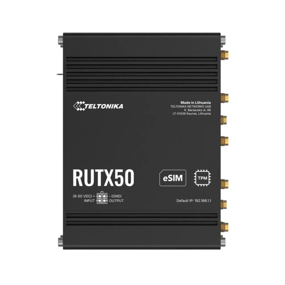 Router Industrial Teltonika 5G Dual SIM Dual-Band WiFi 5 5x RJ45 5GHz - TK-RUTX50