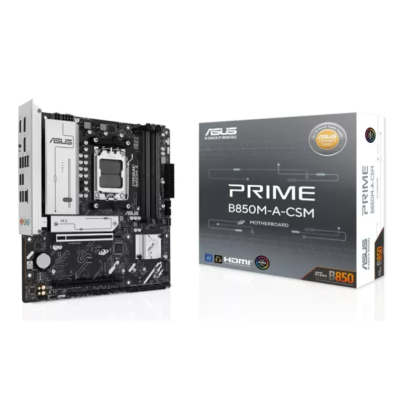 ASUS AMD B850 DDR5 mATX motherboard 1xHDMI 1xDP 3xM.2 4xSATA