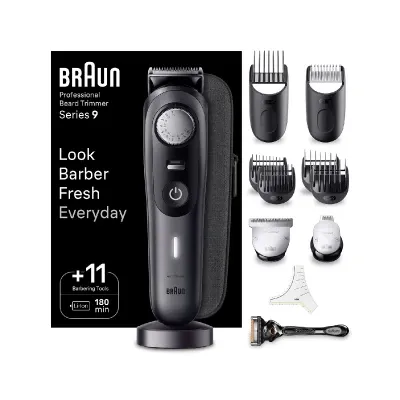 Aparador Barba Braun Beardtrimmer S9 BT9441 com Gillette ProGlide