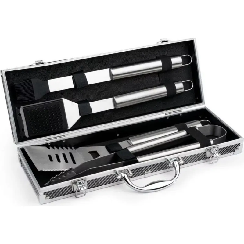 Kit de Churrasco Leopold Vienna LV311000 4 Peças Alumínio Inoxidável