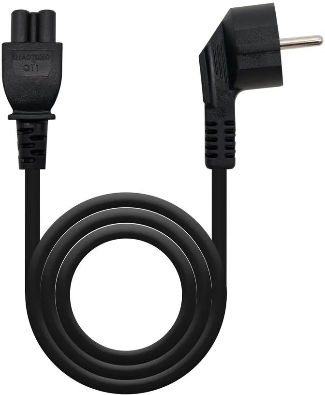 Cabo de Alimentação Trevo Nanocable CEE7 Angular/M-C5/F 3 M Preto