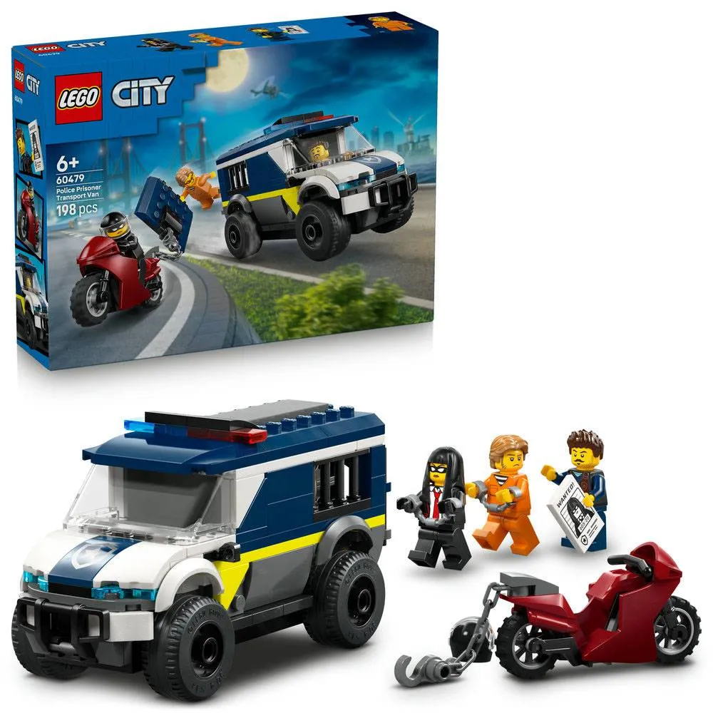 LEGO City: Carrinha de Transporte de Prisioneiros da Polícia | Idades 6+ | 198 Peças | Item 60479