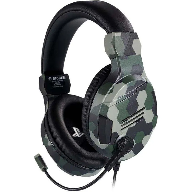 Auriculares Nacon oficiais PlayStation com fio 40mm microfone verde
