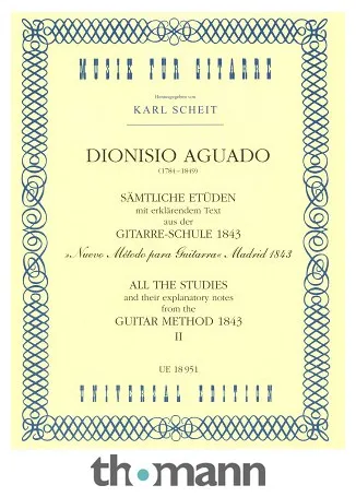 Universal Edition Aguado Sämtliche Etüden