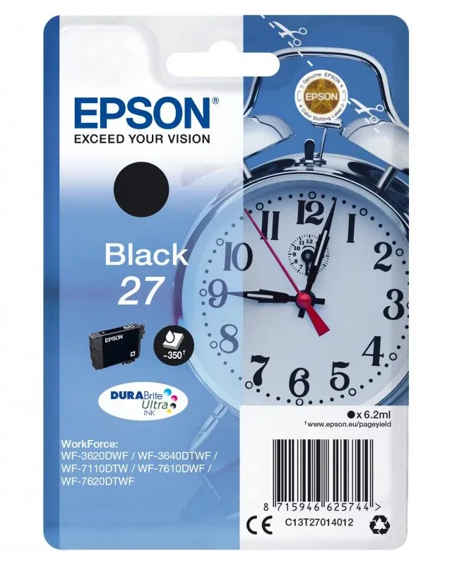 Tinteiro EPSON 27 Preto - WF36xx/7110/7210/76xx/77xx