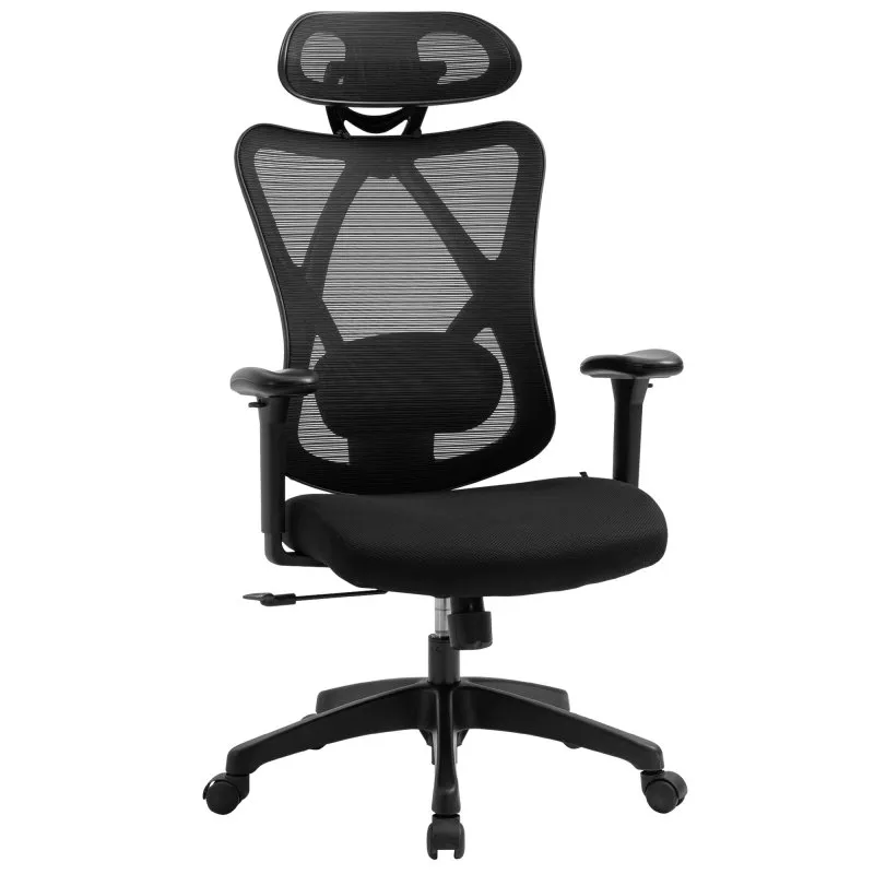 Vinsetto Cadeira de escritório ergonómica com altura ajustável preto