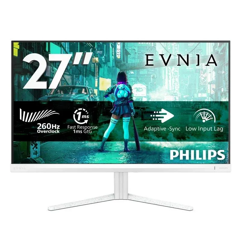 Monitor Philips 27M2N3201PL 27" FullHD 260Hz Fast IPS HDR10 Branco 1ms