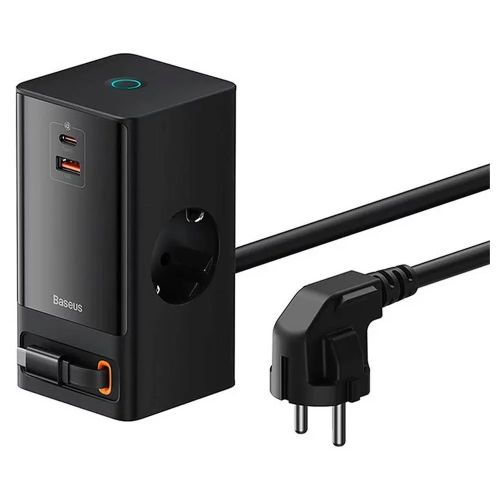 Carregador Baseus PowerCombo 65W Preto
