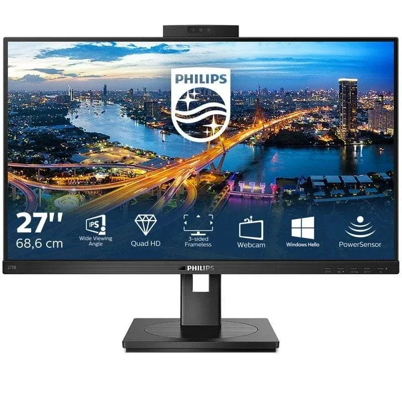 Monitor Philips B Line 275B1H/00 27" UltraHD 2K 75Hz IPS Webcam 4ms Altifalantes