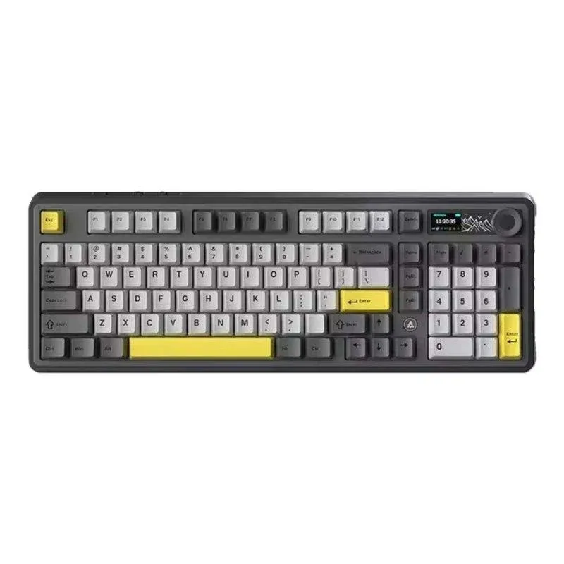 Teclado Genérico AK980 Bluetooth 5.0 com ecrã TFT 2,9 cm e RGB