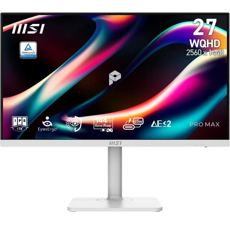 Monitor MSI PRO MAX 271QPHW E14 27" Wide Quad HD 144Hz IPS Altura Ajustável