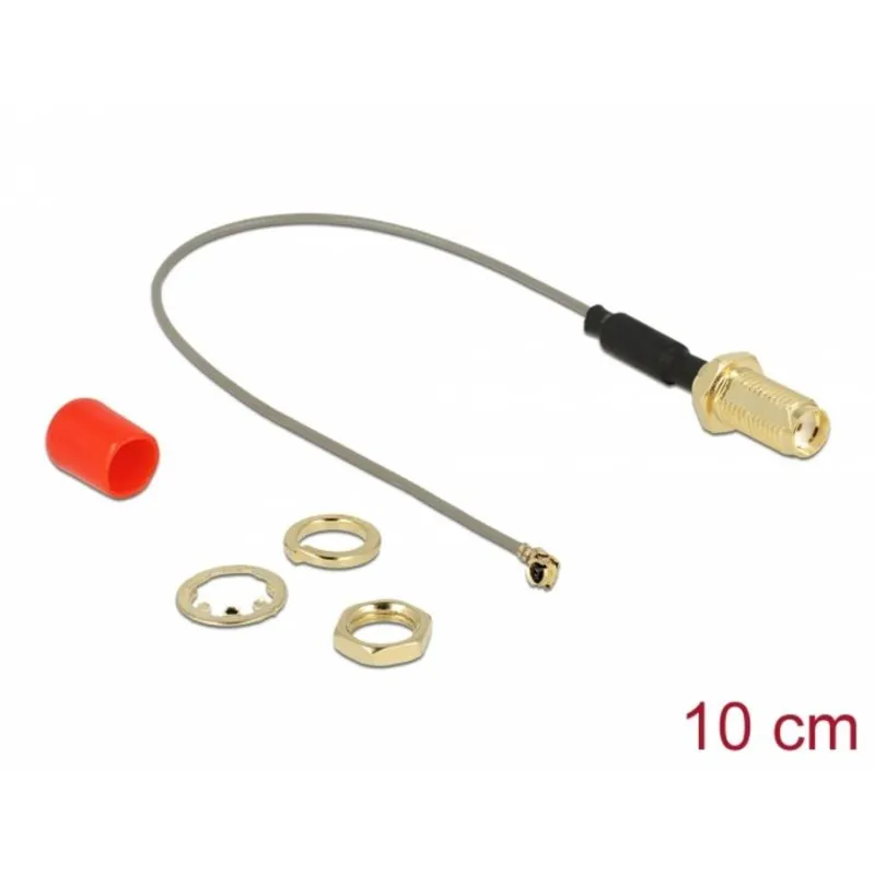 Cabo coaxial DeLOCK 89832 10 cm SMA a U.FL Cinzento