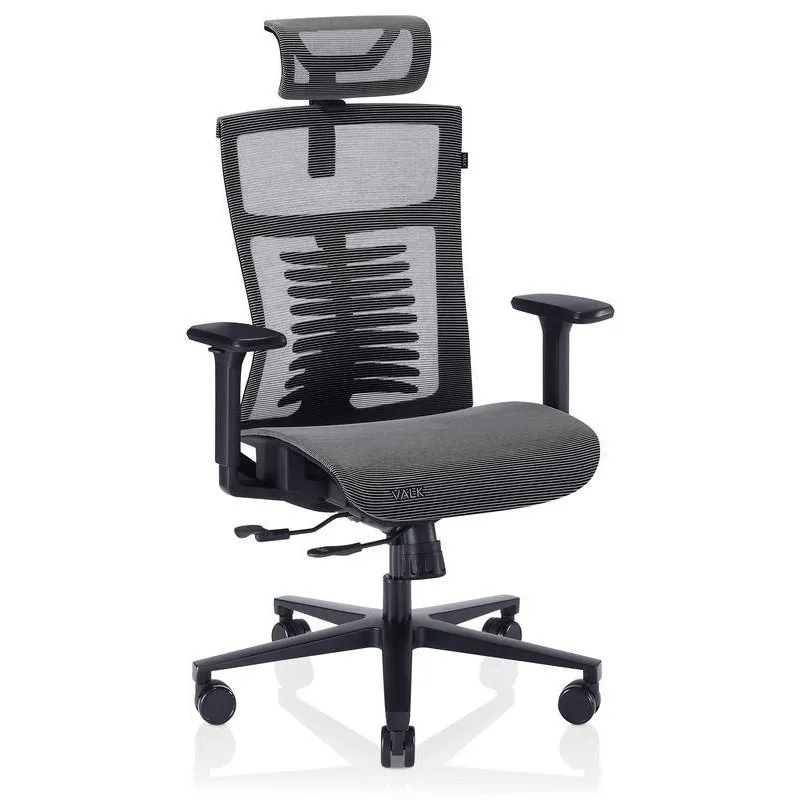Valk Gaming Noma Office Cadeira Gaming de Malha Transpirável Cinzenta/Preta